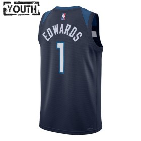 NBA Minnesota Timberwolves Trikot Anthony Edwards 1 Nike 2022-23 Icon Edition Navy Swingman - Kinder